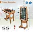 thumbnail image 2 of 27 Inch Freestanding Foosball Table, Foldable Soccer Game Table with Balls for Family Game Room, Indoor Sports Fun, ASTM Certificated, Brown, 2 of 6