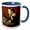 Blue/White, variant on 3drose, Henry Pelham Boy with a Squirrel by John Singleton Copley Amerian Art, 11oz Two-tone Blue Mug