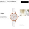 thumbnail image 3 of Reloj unisex de diseño clásico analógico de cuarzo con esfera redonda y estilo moderno y blanco para muñeca, 3 of 4