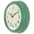 thumbnail image 5 of Infinity Instruments Nostalgic Plastic 9.5" Business/Office Indoor Wall Clock with Silent Movement, Green, 5 of 7