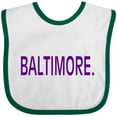 thumbnail image 3 of Inktastic Baltimore in Purple Text Boys or Girls Baby Bib, 3 of 4