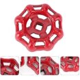 thumbnail image 2 of Cast Iron Outside Faucet Round Wheel Handle Hose Bib Handle Water Spigot Handle 6x6mm, Red, 2 of 2