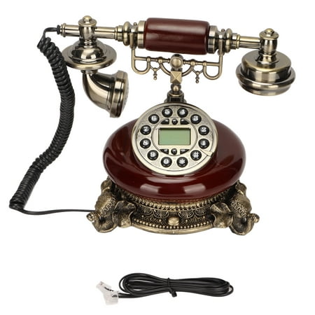 Retro Wired Phone  Classic Stable Retro Wired Telephone Simple To Operate For Cafe Bar Decor
