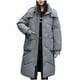 thumbnail image 2 of Parkas de manga larga para mujer, abrigo cálido con bolsillo, chaqueta larga de invierno, parkas de plumón para mujer, 2 of 5