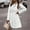 White, variant on UTTOASFAY Coat Womens Autumn and Winter Lapel Woolen Cloth Coat Trench Jacket Long Overcoat Outwear Black 6(M)