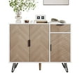 thumbnail image 2 of Homy Casa Armoire de Rangement Moderne en Bois Blanc avec Tiroir et Tablettes Ajustables Console 35,5 Table de Sofa, 2 of 9