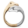 thumbnail image 3 of Luxe Jewelry Designs Women's Two Tone Rose Gold Ion Plated Stainless Steel Ring - Size 9, 3 of 4
