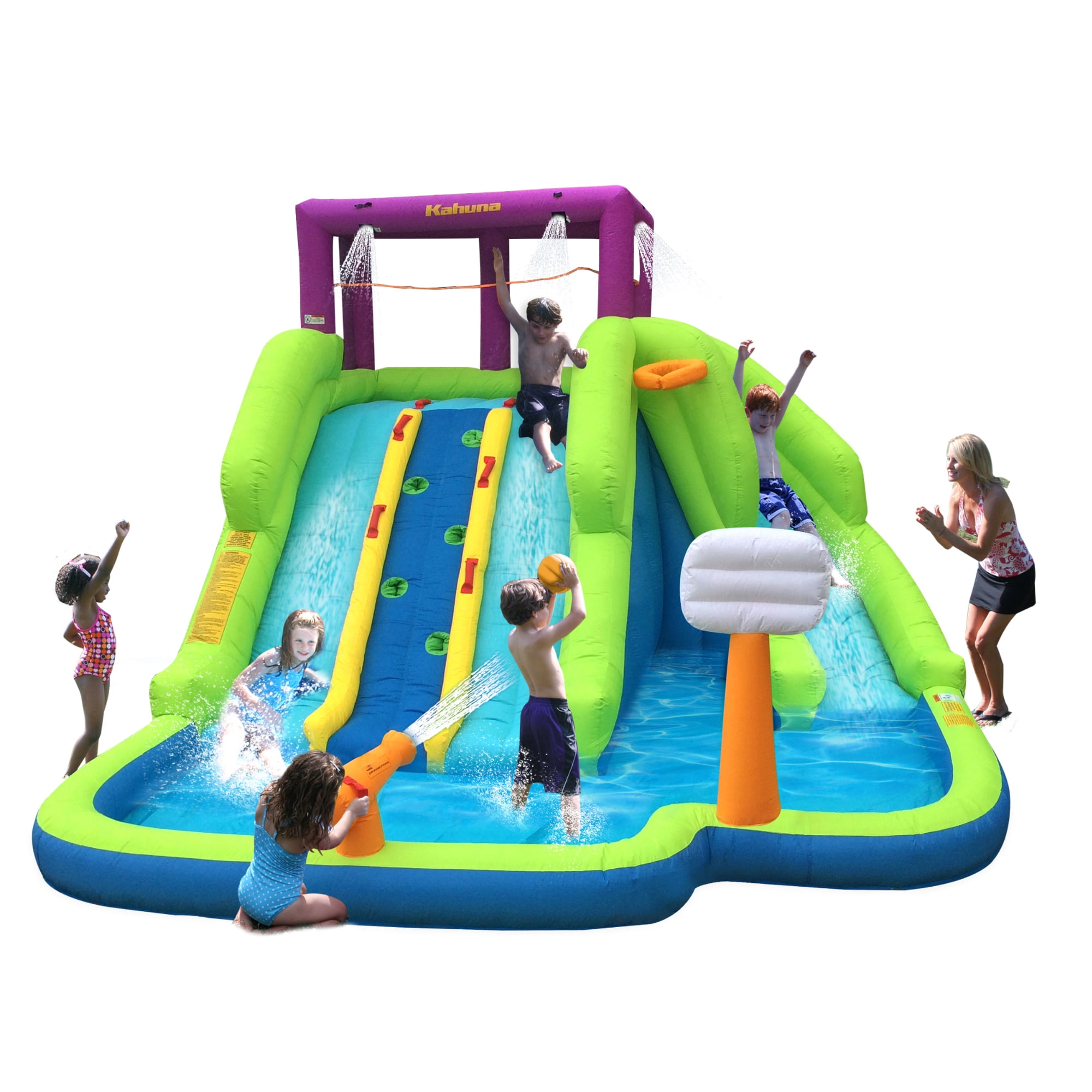Sportspower Twin Peaks Splash and Slide with Water Cannons and Climbing