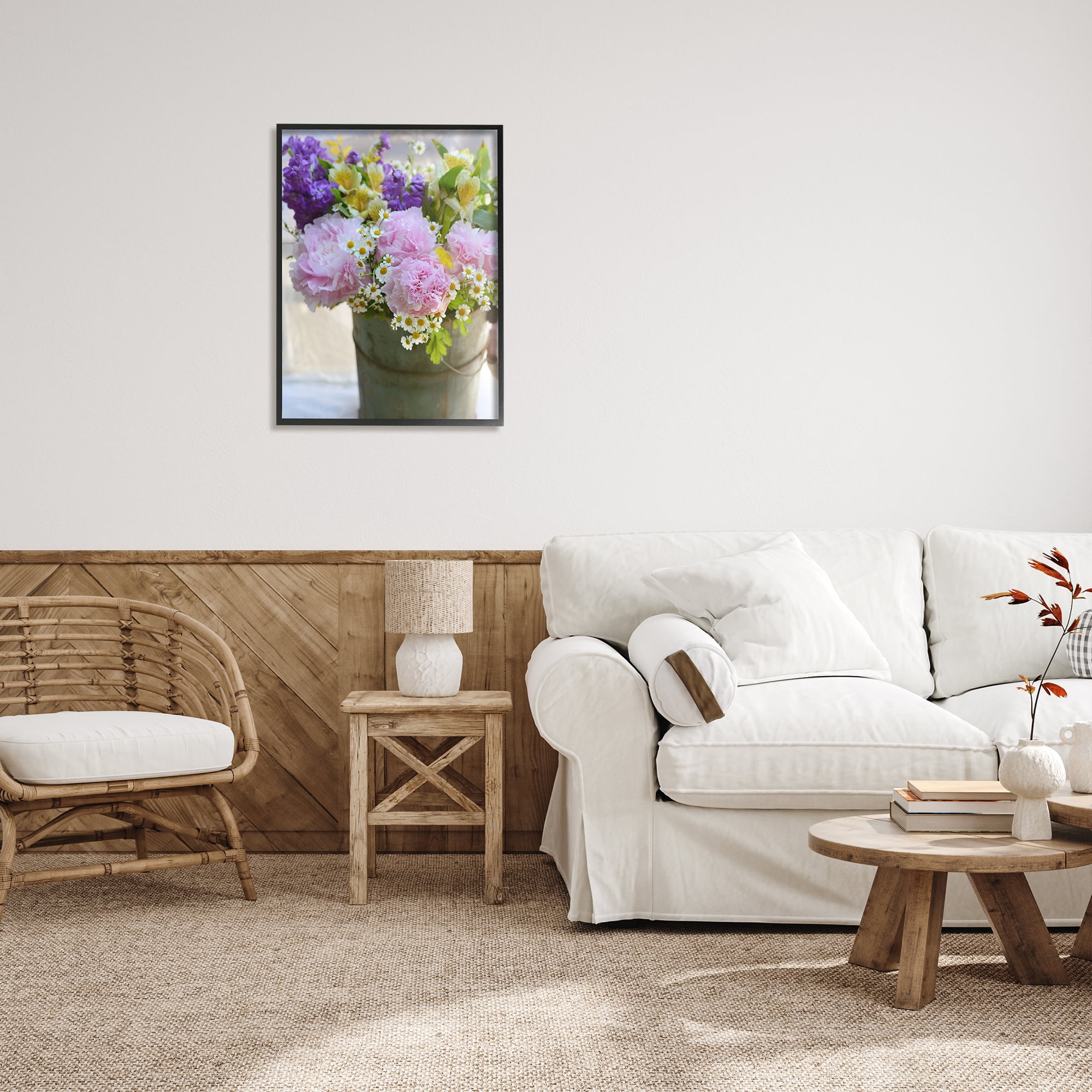 Stupell Industries Farmhouse Spring Blossoms Botanical & Floral Photography Black Framed Art Print Wall Art, 24 x 30