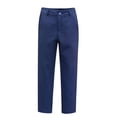 thumbnail image 2 of Pantalones Rectos Azul Oscuro Pantalones de Vestir Mujer Entallados Entallados Pantalones Tipo Lápiz Pantalones Largos Pantalones de Tubo Primavera/otoño OL Pantalones de Traje Profesionales, 2 of 11