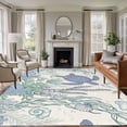 thumbnail image 2 of Blue Sea Turtles Large Area Rugs 5x8 ft Shell Coral Vintage Ocean Life Summer Washable Rug Non Slip Indoor Carpet Absorbent Floor Mat for Living Room Bedroom Dining Room, 2 of 9