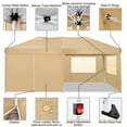 thumbnail image 4 of 10' x 20' Pop up Canopy Instant Heavy Duty Tent Outdoor Market Canopy with 6 Removable Sidewalls and Carry Bag, Khaki, 4 of 12