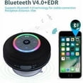 thumbnail image 3 of Altavoz de ducha Bluetooth, radio de ducha Bluetooth IPX7 con radio FM totalmente impermeable, altavoz manos libres, potente ventosa para golf, playa, ducha y hogar, 3 of 5