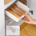 thumbnail image 3 of Cajón de Almacenamiento Autoadhesivo debajo Del Escritorio, Caja de Almacenamiento Oculta, Soporte Adhesivo Organizador, para Papelería, Lápiz, blanco DYNWAVEMX cajón de almacenamiento, 3 of 8
