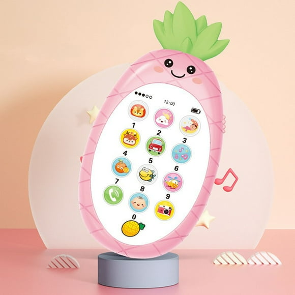 TopLLC Educational Toddler Toys Baby Cell Phone Toy, Baby Toys 6 To 12 Months Baby Pretend Phone Play Phone Interactive Toys, With Soft Colour Changing, Various Musics Sounds, Gift Kids Toys
