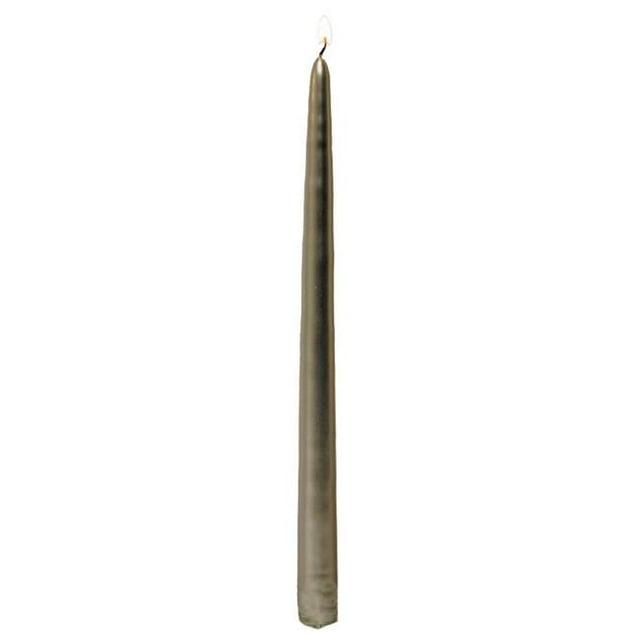 Bougies Coniques Argent Métallisé - Ensemble de 12