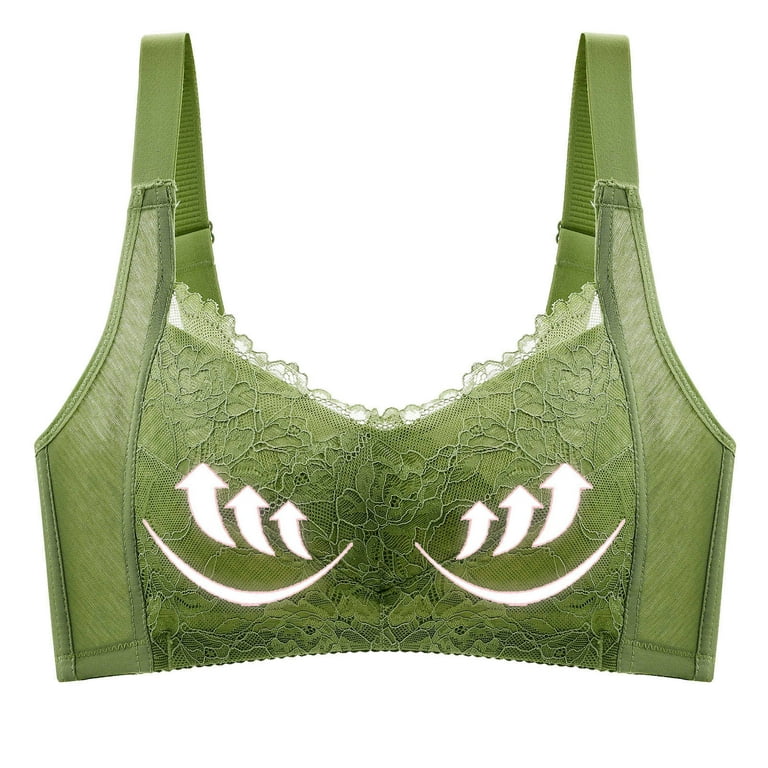 moving comfort sports bra large lime green workout wear top 36ab