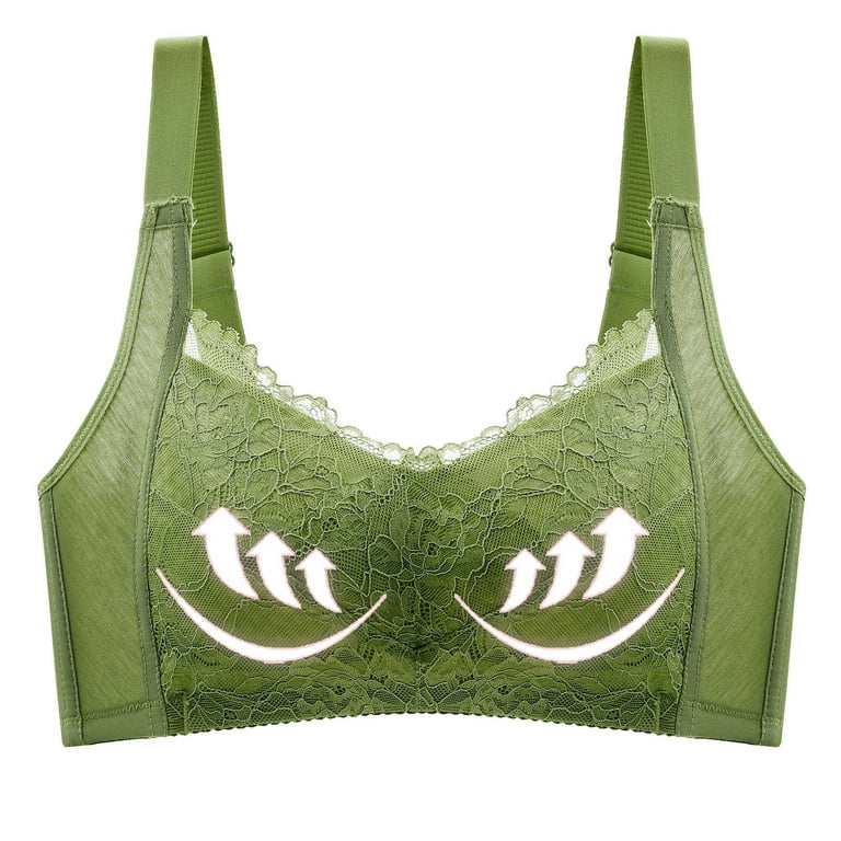 SELONE 2023 Everyday Bras for Women No Underwire Lace Breathable Ladies No  Steel Ring Appear Small Adjustment Lift Nursing Bras for Breastfeeding High  Impact Sports Bras for Women Green M（36BC-80BC） 