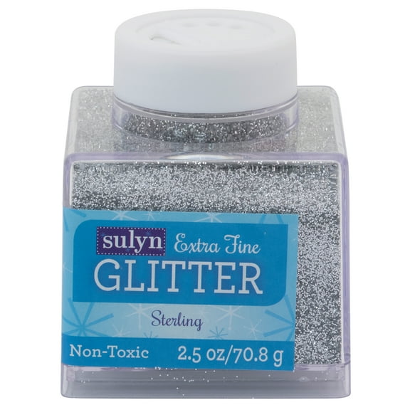 Sulyn Extra Fine Glitter for Crafts, Sterling Silver, 2.5 oz