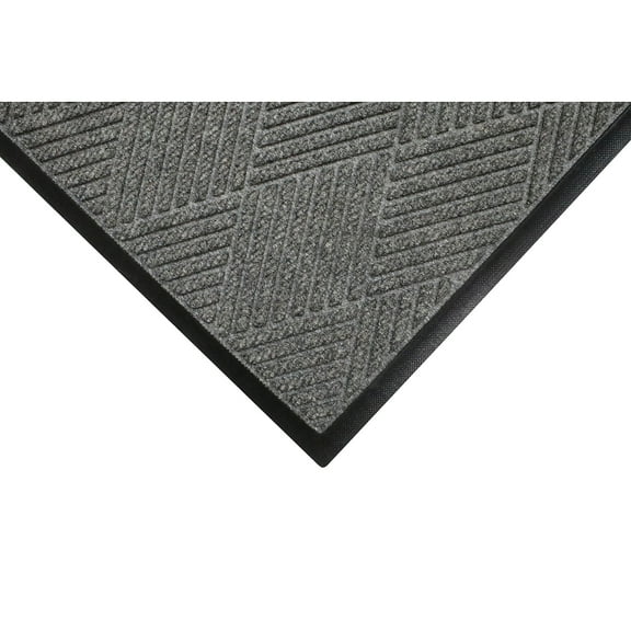 M A Matting Waterhog Max Diamond Classic Floor Mat, 3'H x 5'W, Gray Ash