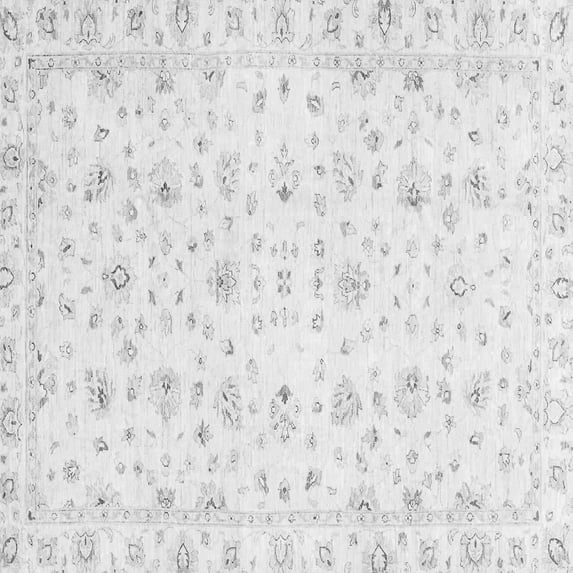 Ahgly Company Indoor Square Oriental Gray Traditional Area Rugs, 8' Square