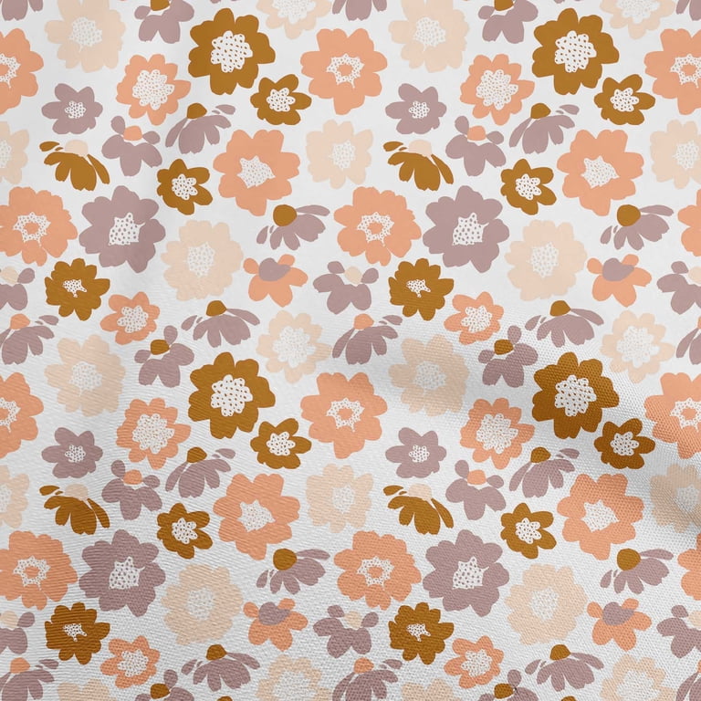 oneOone Cotton Silk Brown Fabric Asian Retro Floral Dress Material Fabric  Print Fabric By The Yard 42 Inch Wide - Walmart.com