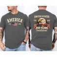 thumbnail image 4 of Bald Eagle 250 Years American Flag 250th Anniversary, USA Front & Back T-Shirt, 2-sided shirt, 4 of 8
