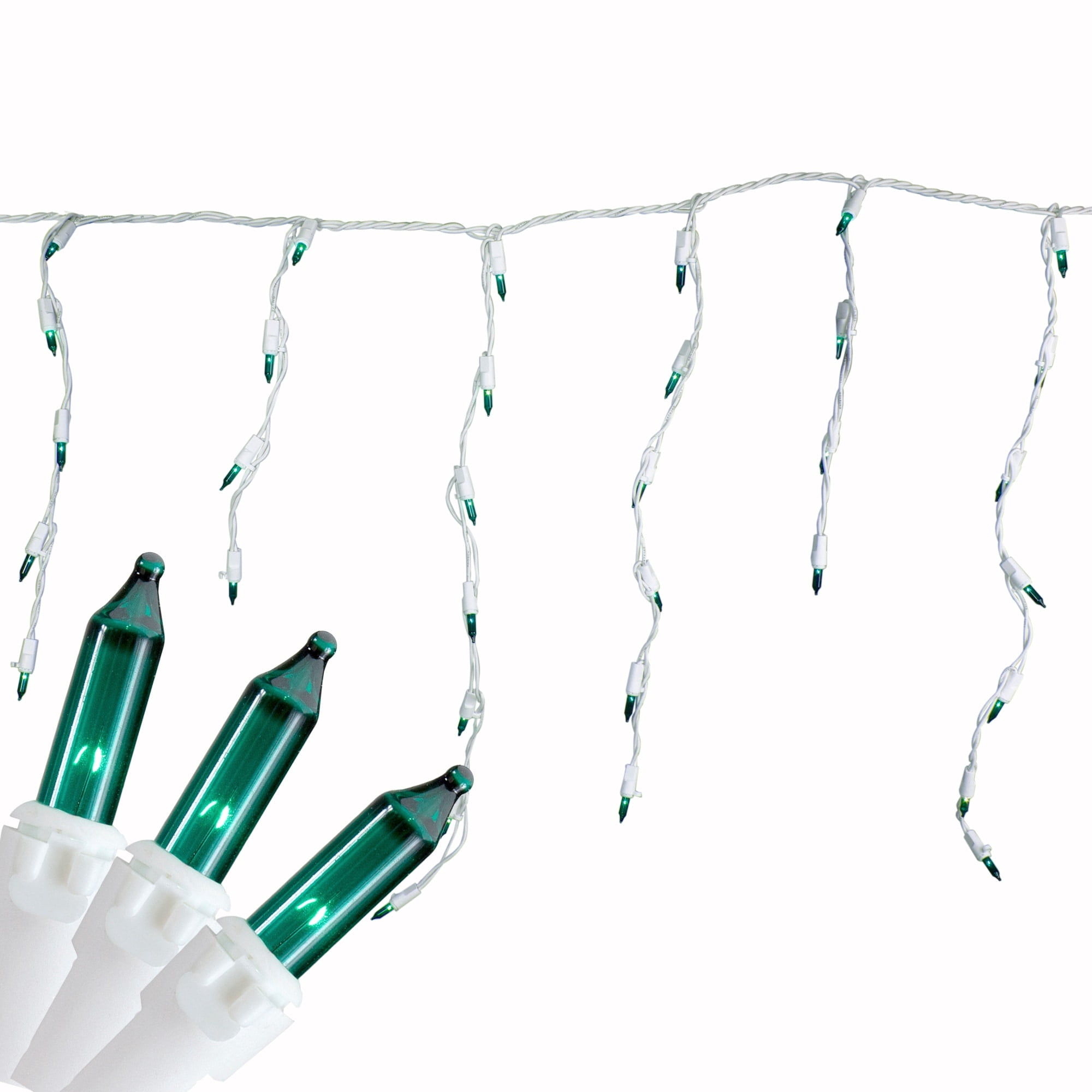 Northlight 100 Count Mini Icicle Christmas Lights - 3.5 ft White Wire - 3.5' Ivory