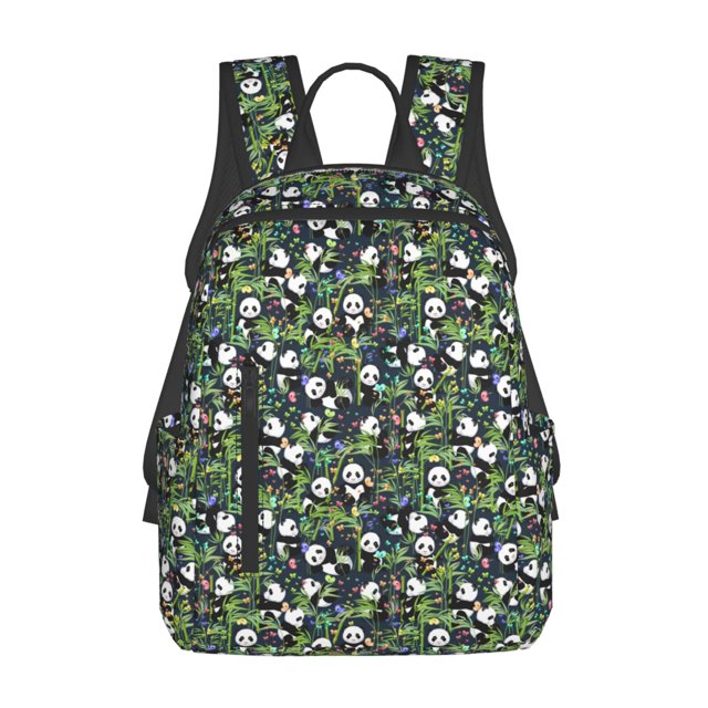 Fotbe Fun Panda Playing With Bamboo Leaves Mochila Ligera para Hombres y Mujeres - Duradera y Resistente al Agua, Ideal para Escuela, Trabajo, Viajes y Uso Diario