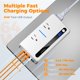 thumbnail image 3 of Convertidor de voltaje TESSAN de 220 V a 110 V con 4 enchufes USB y 2 AC, 3 of 8