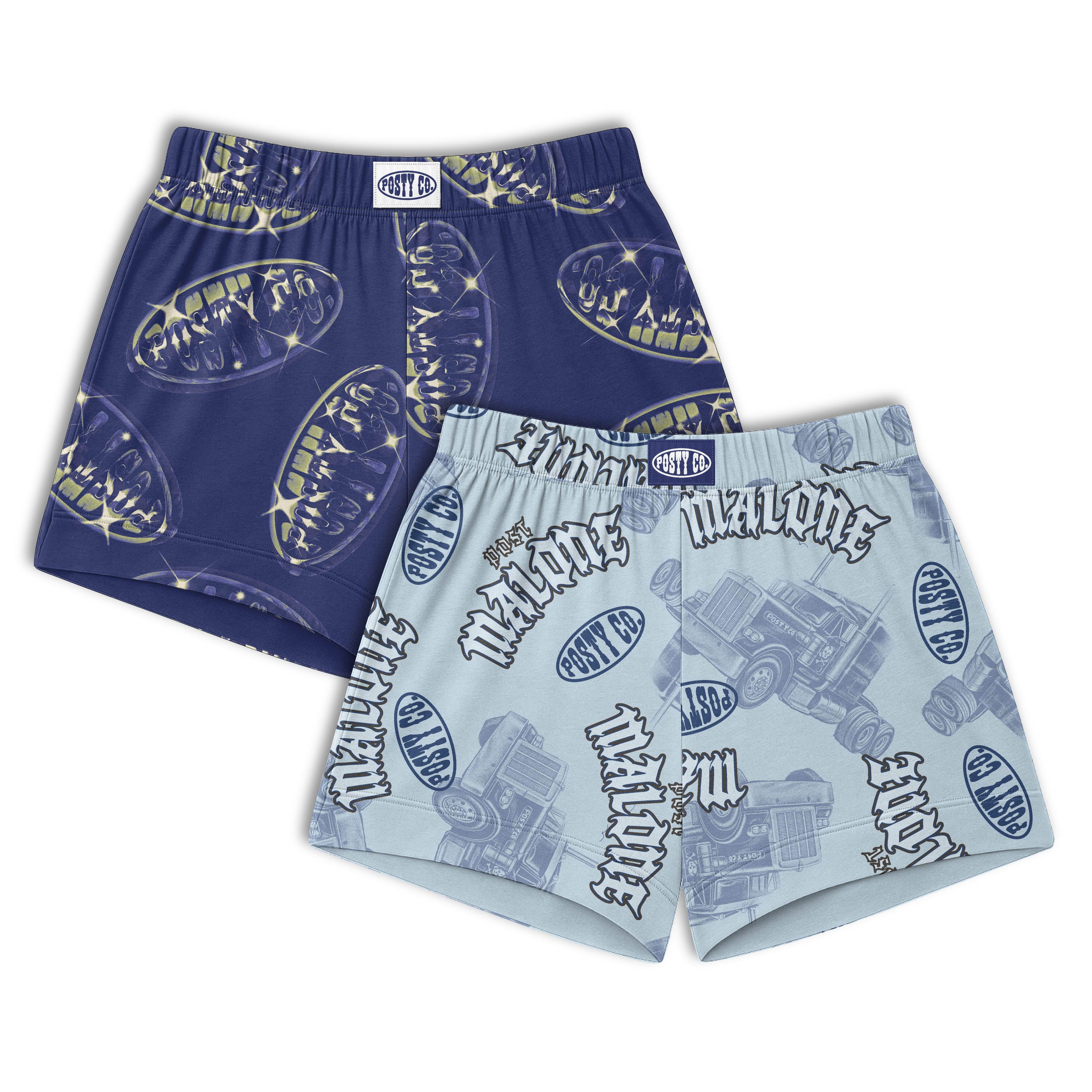 Post Malone Women's Sleep Shorts, 2 Pack, Sizes XS-3X