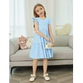 thumbnail image 6 of Arshiner Toddler Dress Girls Backless Tiered Summer Dresses Cute Swing Beach Sundress with Pockets, 6 of 7