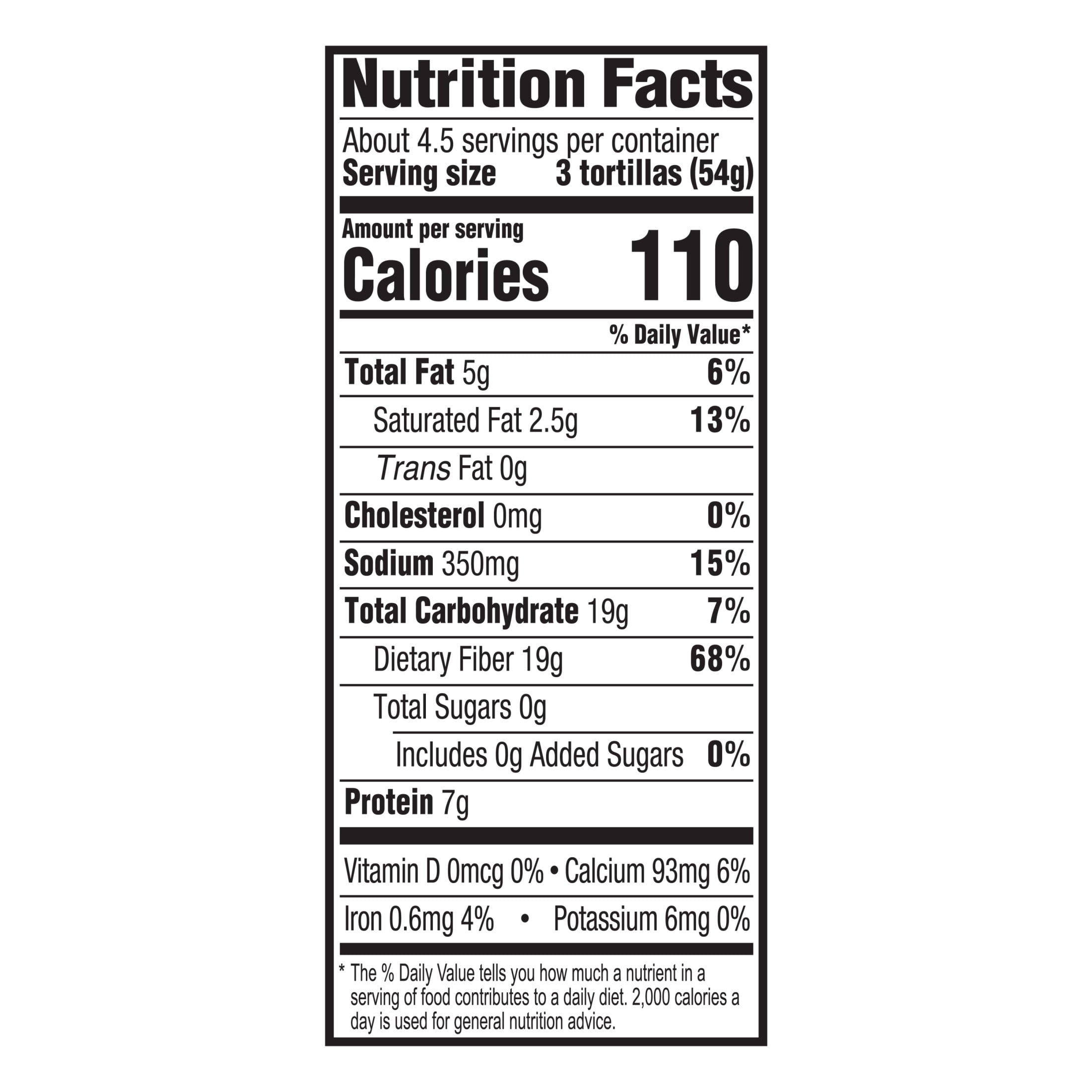 Mission Zero Net Carbs Original Flour Tortillas, Street Tacos Size, 14 Count