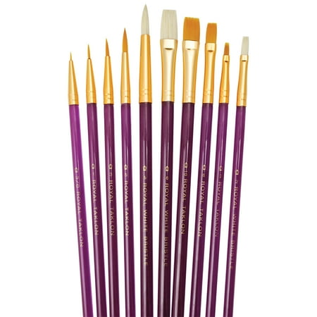 UPC: 0090672050274 | Royal Brush Super Value Brush Set  White Bristle/Golden Taklon