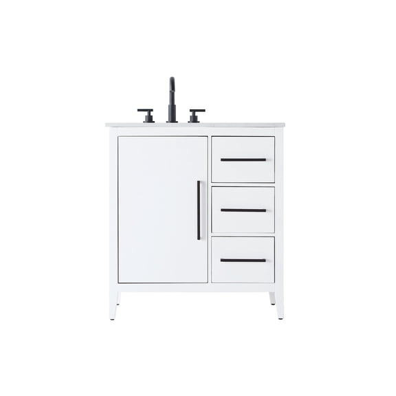 Elegant Lighting Vf29332 Millie 32" Free Standing Single Basin Vanity Set - White