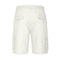 thumbnail image 4 of JIUKE Mens Shorts Knee Length Cargo Shorts High Waisted Fitted Solid Color Outdoor Hiking Shorts with Pockets, 4 of 7