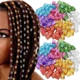 thumbnail image 3 of Anillos para el cabello de rastas para niña, accesorio para el cabello con Clip de puño ajustable, trenzas sucias, horquilla de cuentas, 100/500 pieza, 3 of 5