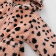 thumbnail image 6 of Tisuna Jacket For Toddler Girls Leopard Print Loong Sleeve Hooded Coat Leisure Soft Winter Kids Daily Wear Pink Size 6-7 Years, 6 of 8