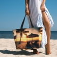 thumbnail image 6 of Balery Hawaiian Sunset Beach Beach Travel Bag - Water-Resistant, Large Capacity Lightweight Tote with 7 Pockets for Women and Men - Perfect for Beach, Pool, Gym, and Travel, 6 of 7