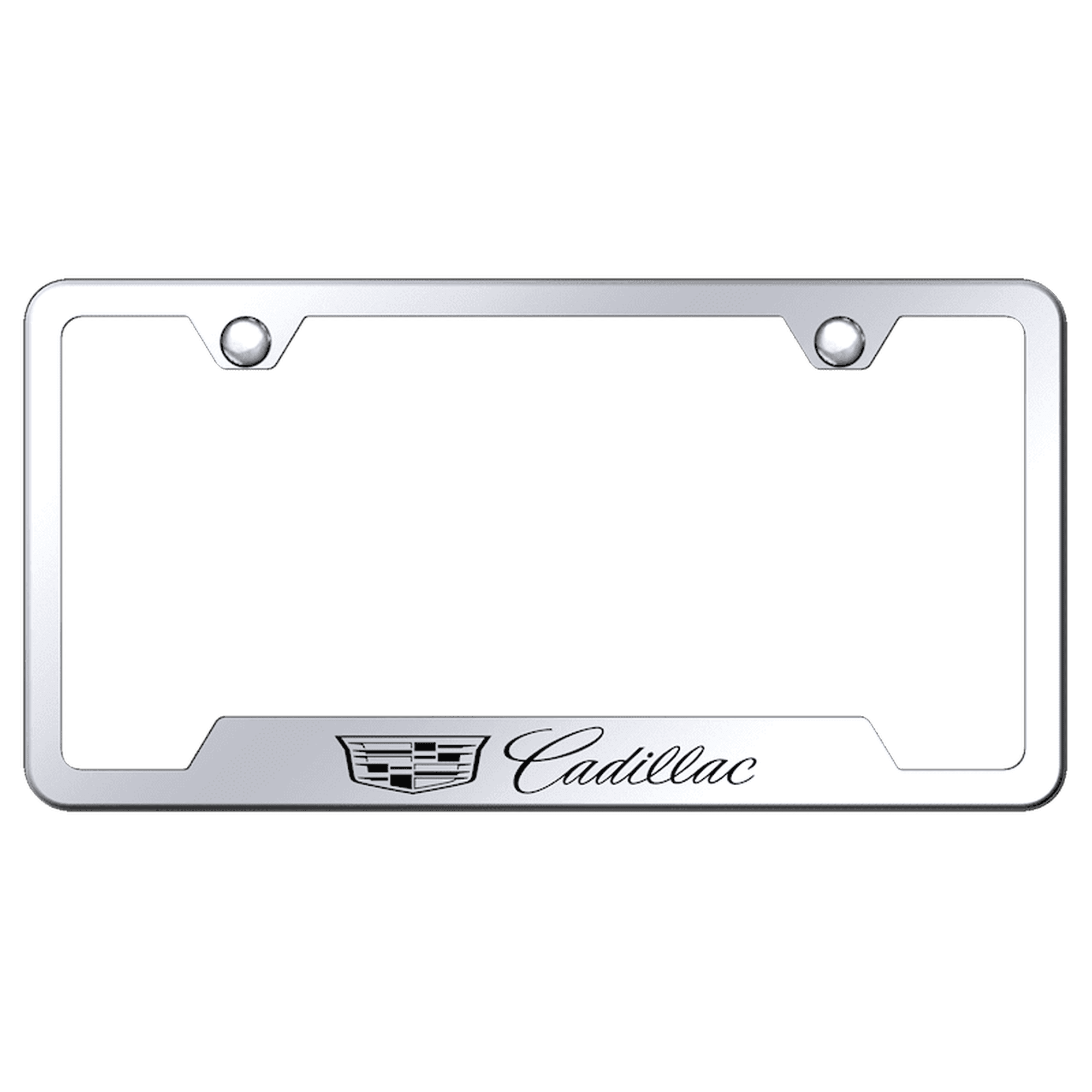Au-TOMOTIVE GOLD Cadillac (New Logo) Laser Etched Cut-Out Frame - Mirrored