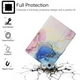 thumbnail image 4 of Allytech iPad 10th Generation Case 10.9 inch, iPad 10.9 inch Case Cover 2022, PU Leather Marble Pattern Auto Wake/Sleep Shockproof Folio Stand Women Men Case for iPad 10.9" 10th Gen, Pink/Blue Marble, 4 of 7