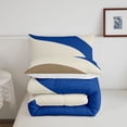 thumbnail image 5 of Homewish Navy Wave Lines Full Size Comforter Sets,Minimalist Artwork Bedding Comforter Set,Reversible,3 Pieces,1 Comforter and 2 Pillowcases, 5 of 7