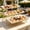 White, variant on GNWZCUYSNS Three-Tier Folding Party Dessert Stand with Three Plastic Trays – Perfect for World Cup parties, weddings, family gatherings, and holiday table decorations-Black