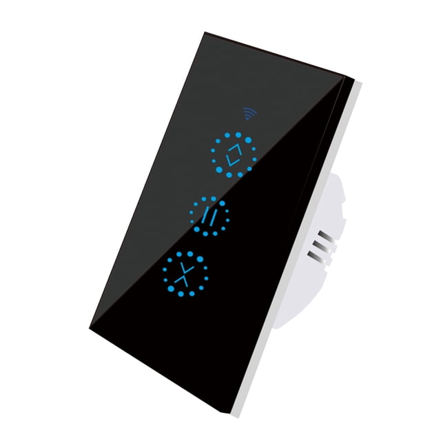 Interrupteur Tactile Rideau Intelligent Wi‐Fi Commande Vocale Compatible avec Alexa Google Home Application Télécommande Horaire Partage Familial Contrôle de Porte de Garage Interrupteur Tactile