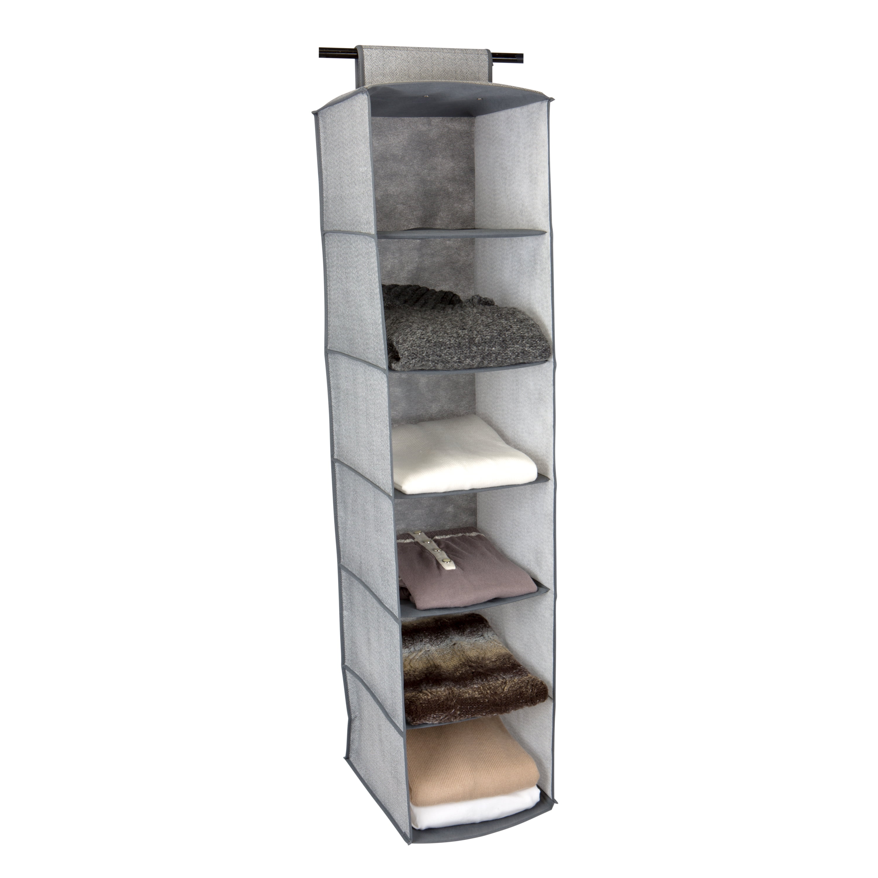 Simplify 6 Shelf Sweater Organizer Herringbone