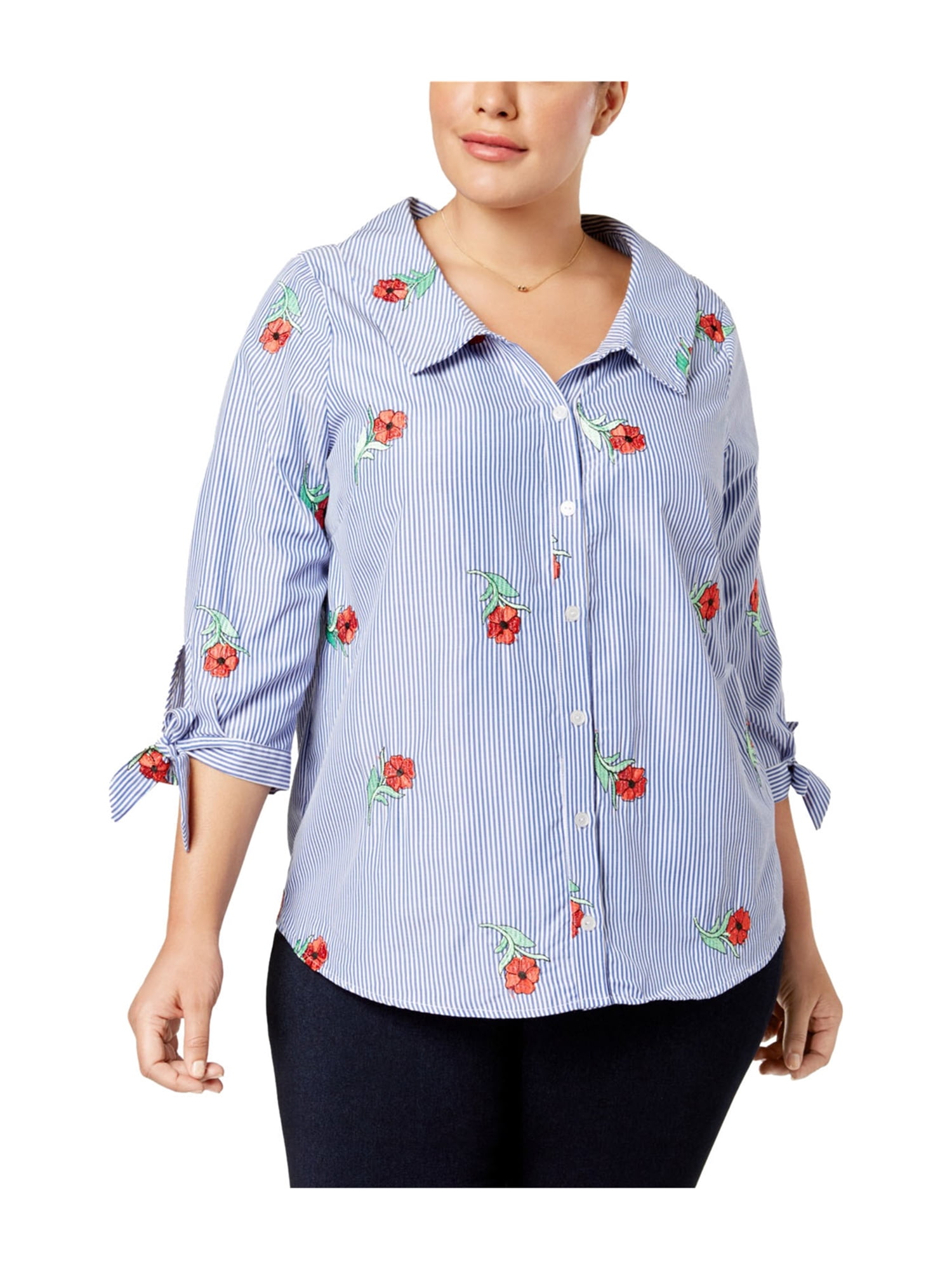 womens plus size button up shirts