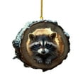 thumbnail image 2 of Wall Hangs,Animal Christmas Ornament Christmas Tree Animal Pattern 2D Acrylic Ornament Squirrels Raccoons Pendant Animal Decoration Christmas Decor Keepsake, 2 of 8