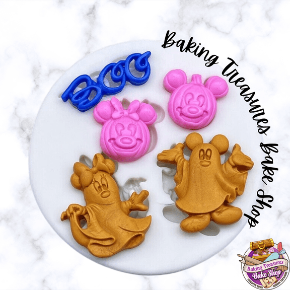 Magical Halloween Ghost and Pumpkins Silicone Mold