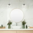 thumbnail image 5 of Polished Chrome Modern Dimmable Pendant Light with Clear Seedy Glass Globe Shade, Adjustable Height, Kitchen Islands and Bars, 5 of 9
