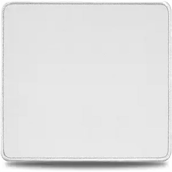 Mouse Pad with Non-Slip Rubber Base, Premium-Textured & Washable Computer Mousepad with Stitched Edges, Mouse Pads for Computers, Laptop, Gaming, Office & Home, 10.2 x 8.3 in Blank White